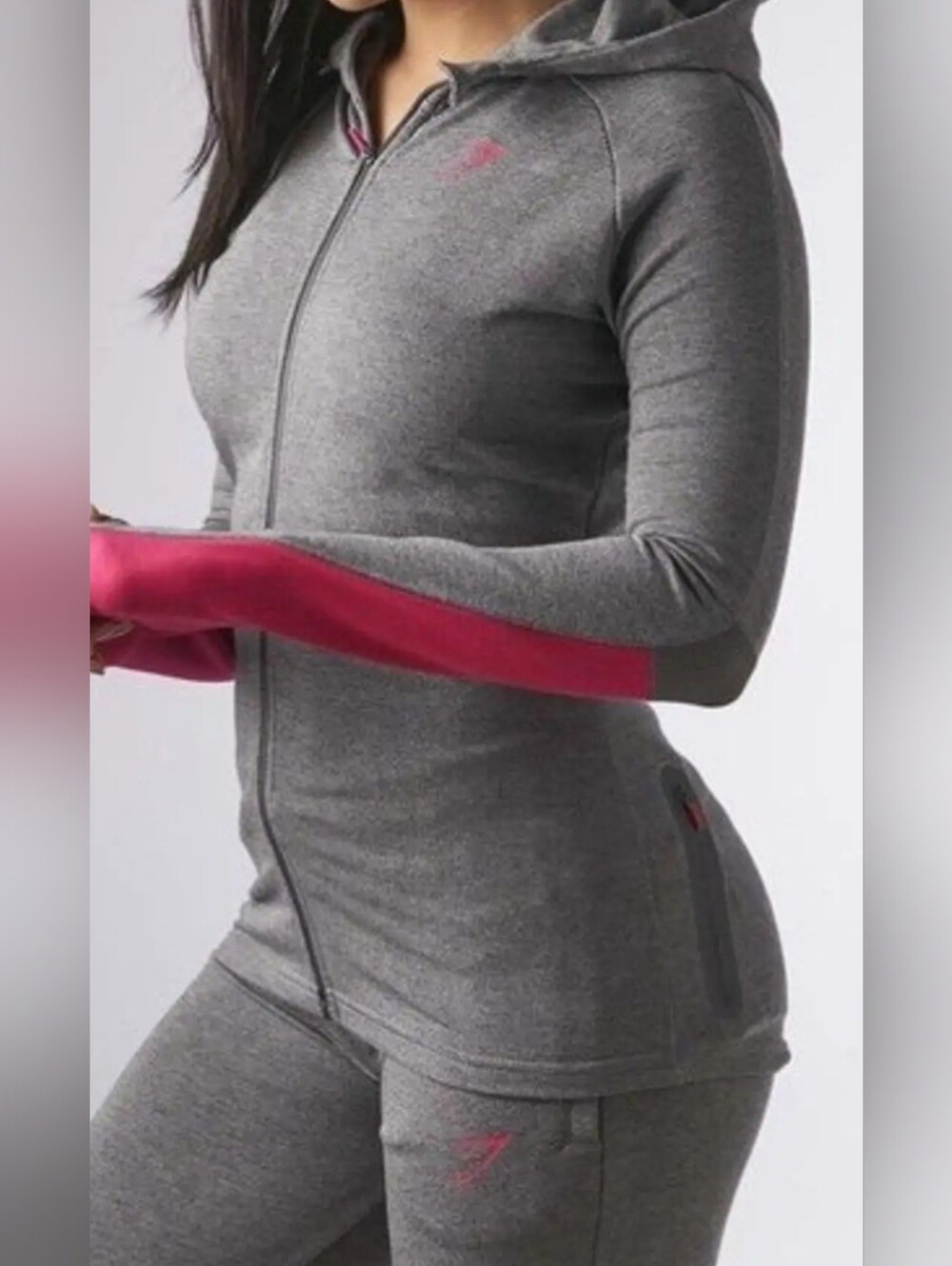 Gymshark Light Gray Crewneck Sweatshirt with Subtle Black Logo Tag